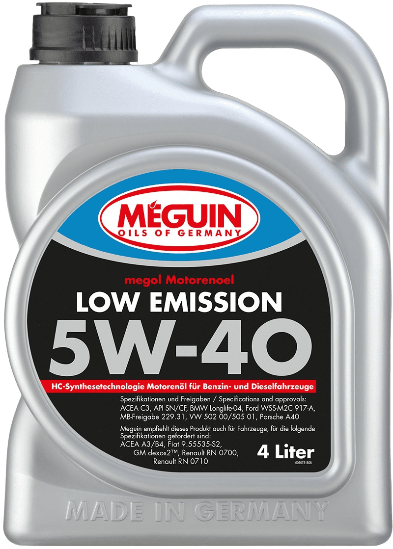 Моторное масло MEGUIN Megol Low Emission 5W-40 4л (MEGUIN: 6675)